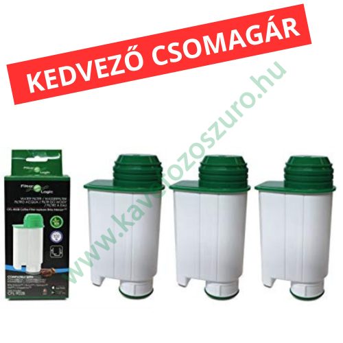 3 db FilterLogic CFL-902B Saeco BRITA INTENZA + CA6702/00 kávéfőzőszűrő vízlágyító helyettesítő termék